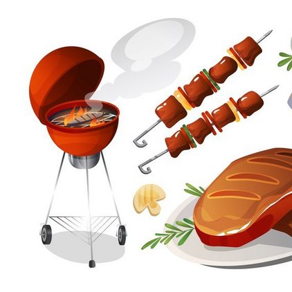 2.Preis - Grillgutschein grill, bbq, food, meat, barbecue, steak, vector, cartoon, set, skewer, picnic, sausage, illustration, icon, barbeque, fish, trout, salmon, isolated, white, background, cook, summer, roast, beef, meal, party, cooking, tools, graphic, tool, fire, seasoning, menu, vegetable, design, knife, coal, chili, pepper, resomary, firewood, camping, eat, vacation, flame, smoke, hot, mushroom, sauce
